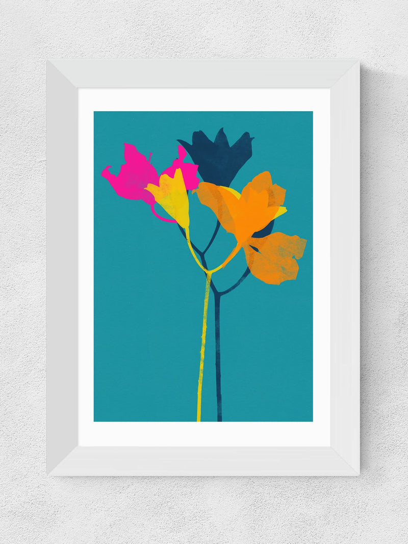 East End Prints framed print Blue Lily 24 - British product