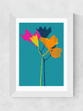 East End Prints framed print Blue Lily 24 - British product