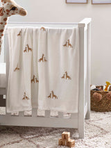Next White Giraffe Fleece Baby Blanket - 100cm x 90cm- Buy online at McGrocer