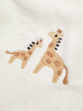 White Giraffe fleece baby blanket 100x90cm, UK version