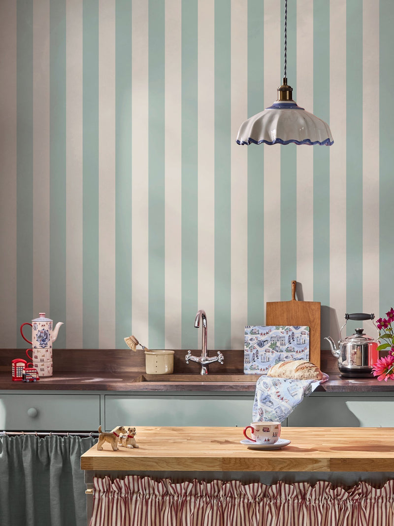 Cath Kidston duck egg blue wallpaper 10m, imported from the UK
