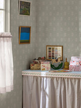 Next Cath Kidston Sage Spitalfield Bunches Wallpaper 10m- Buy online at McGrocer