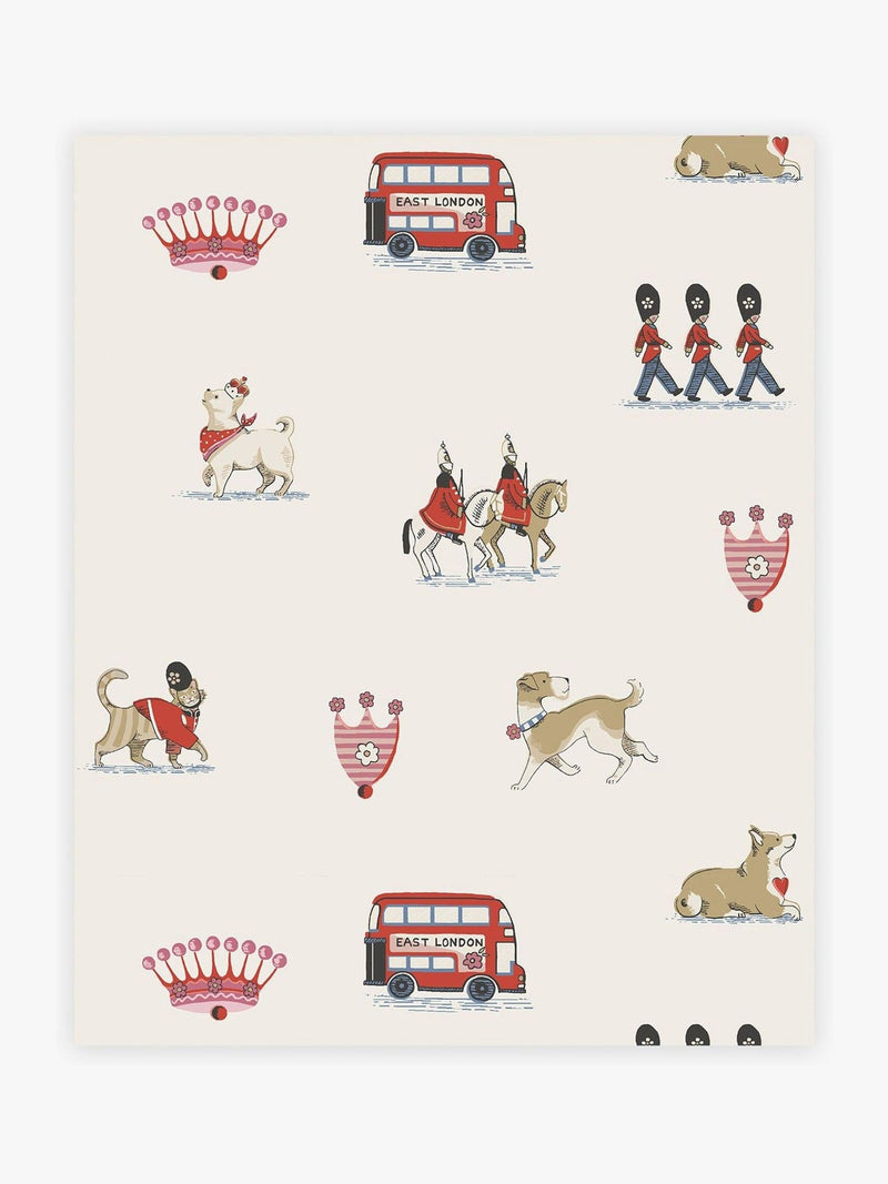 Cath Kidston cream wallpaper Queenie's London 10m roll, imported from the UK