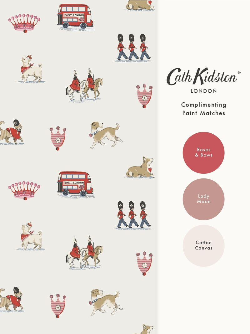 Cath Kidston cream wallpaper Queenie's London 10m roll, imported from the UK