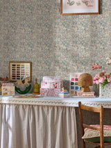 Next Cath Kidston Sage Harmony Ditsy Wallpaper 10m x 52cm- Buy online at McGrocer