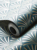 Clarke and Clarke Blue Chrysler wallpaper 10.05M, UK version