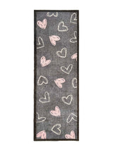Next My Mat Grey Welcome Hearts Runner Indoor Mat 50x150cm- Buy online at McGrocer