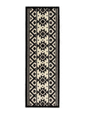 My Mat black pattern runner 150x50cm - British product
