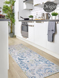 Origin Rugs blue washable runner rug 200x67cm (British brand)