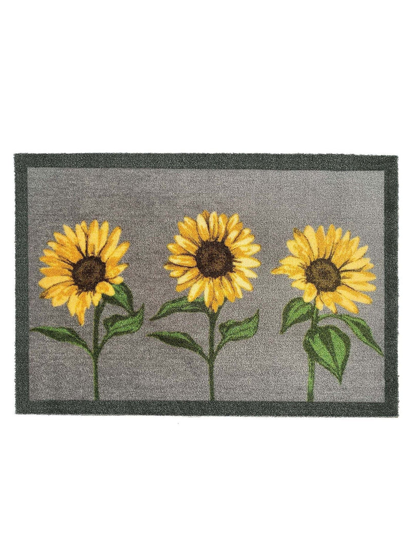 My Mat brown nylon sunflower indoor mat, imported from the UK