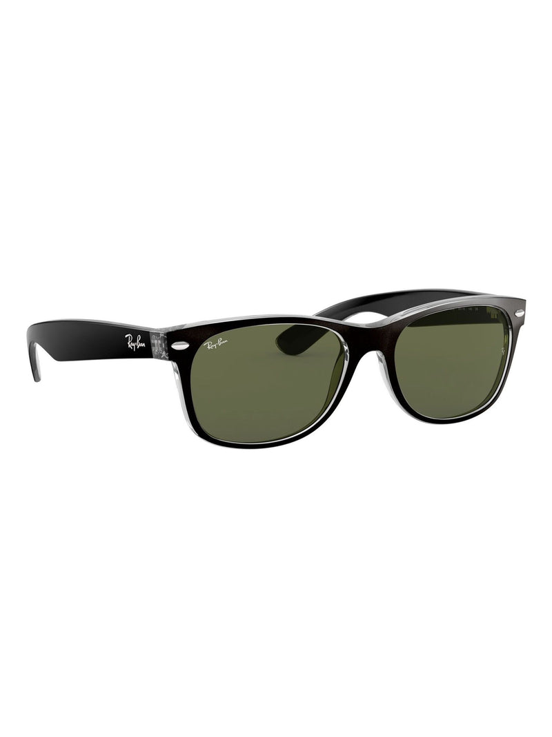 نظارات Ray-Ban New Wayfarer سوداء بحواف شفافة - منتج بريطاني