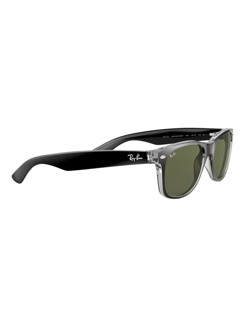 نظارات Ray-Ban New Wayfarer سوداء بحواف شفافة - منتج بريطاني