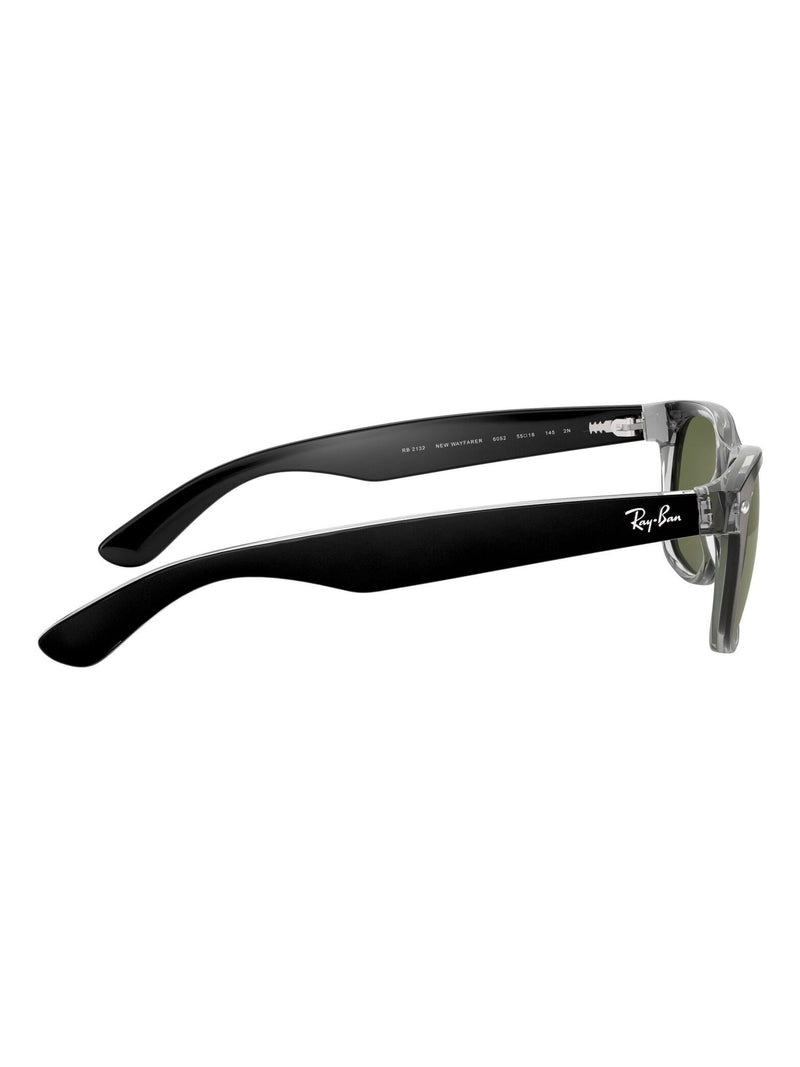 نظارات Ray-Ban New Wayfarer سوداء بحواف شفافة - منتج بريطاني