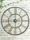 Thomas Kent green and gold oversized skeleton wall clock (British brand)