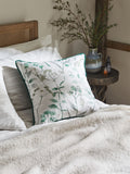 Sage green Isla floral cushion 50x50cm (British brand)