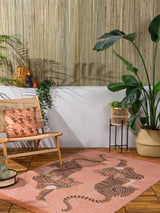 Next Furn Orange Tibetan Tiger Washable Outdoor/Indoor Rug- Buy online at McGrocer