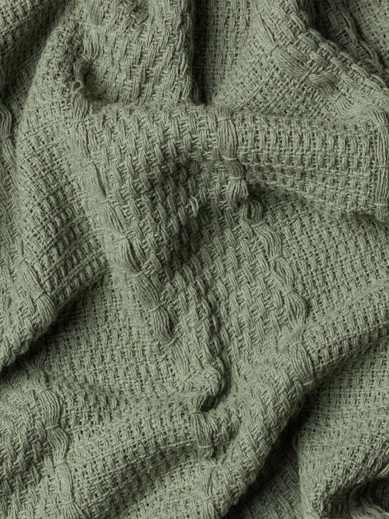 Yard Caliche throw eucalyptus green - British product