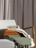 Yard Caliche throw eucalyptus green - British product
