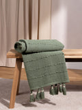 Yard Caliche throw eucalyptus green - British product