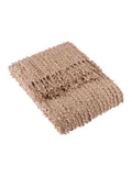 HÖEM Gips-Rosa Boucle-Garn Fransen-Überwurf - Britisches Produkt