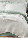 Yard cotton muslin throw warm white, UK version