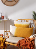 Furn Mizu cushion ochre yellow 50cm, imported from the UK