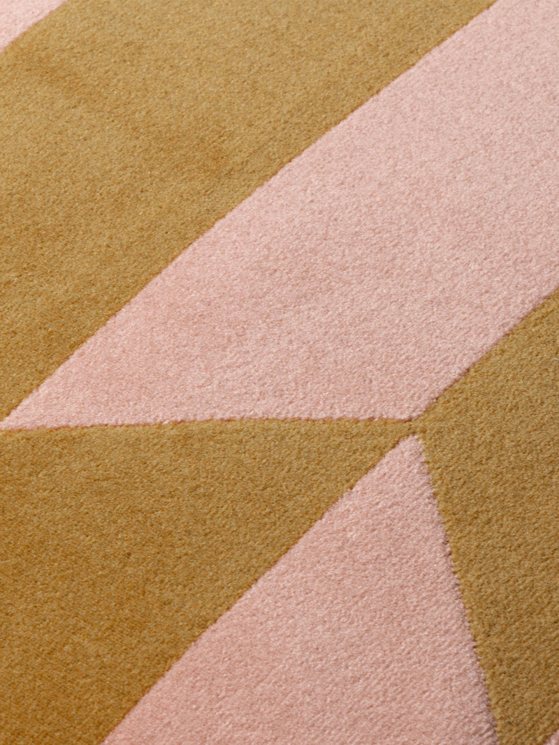 Furn Kalho geometric velvet cushion pink ochre - British product