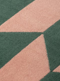 Furn pink green geometric velvet cushion, UK version