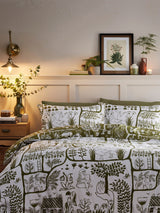 Furn Green Frida Reversible Duvet Cover and Pillowcase Set