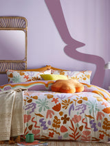 Furn Pink Amelie Floral Print Reversible Duvet Cover and Pillowcase Set