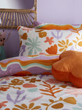 Pink Amelie Floral Print Reversible Duvet Cover and Pillowcase Set - British product
