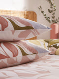 Furn Plaster Pink Amarosa Abstract Reversible Duvet Cover and Pillowcase Set