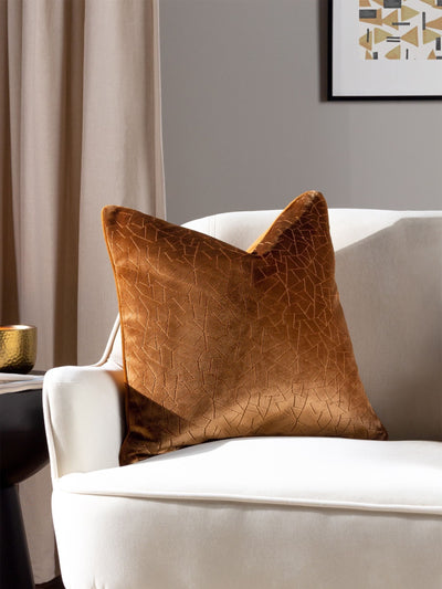 Next HÖEM Malans Bronze Geometric Cut Velvet Cushion- Buy online at McGrocer