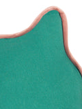 heya home cushion green pink wiggle contrast velvet (British brand)