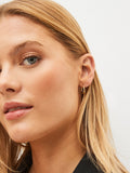 Gold plated sterling silver mini hoop pierced earrings, UK version