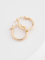 Gold Plated Sterling Silver Mini Hoop Pierced Earrings