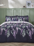 Catherine Lansfield White Wisteria duvet cover and pillowcase set - British product