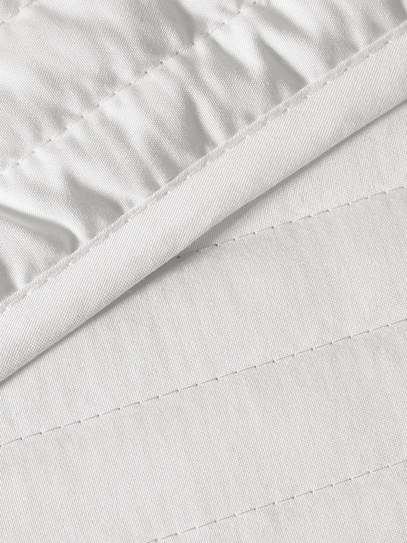 Bianca White quilted lines bedspread 220x230cm, imported from the UK