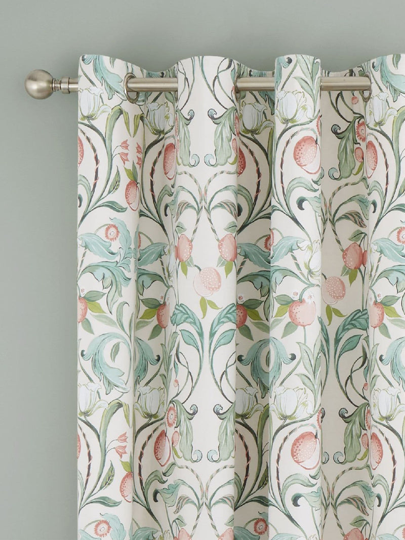 Catherine Lansfield floral lined eyelet curtains 168x183cm - British product