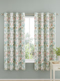 Catherine Lansfield floral lined eyelet curtains 168x183cm - British product