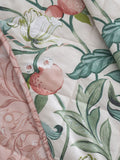 Catherine Lansfield Natural Clarence floral quilted throw, UK version