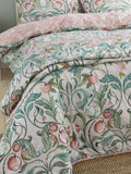 Catherine Lansfield Natural Clarence floral quilted throw, UK version