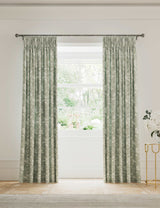 M&S V&A Daffodil Pure Cotton Pencil Pleat Blackout Curtains- Buy online at McGrocer
