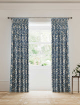 M&S V&A Daffodil Pure Cotton Pencil Pleat Blackout Curtains- Buy online at McGrocer