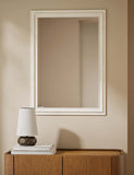 Rectangular wall mirror with wooden frame 90cm x 65cm - British product