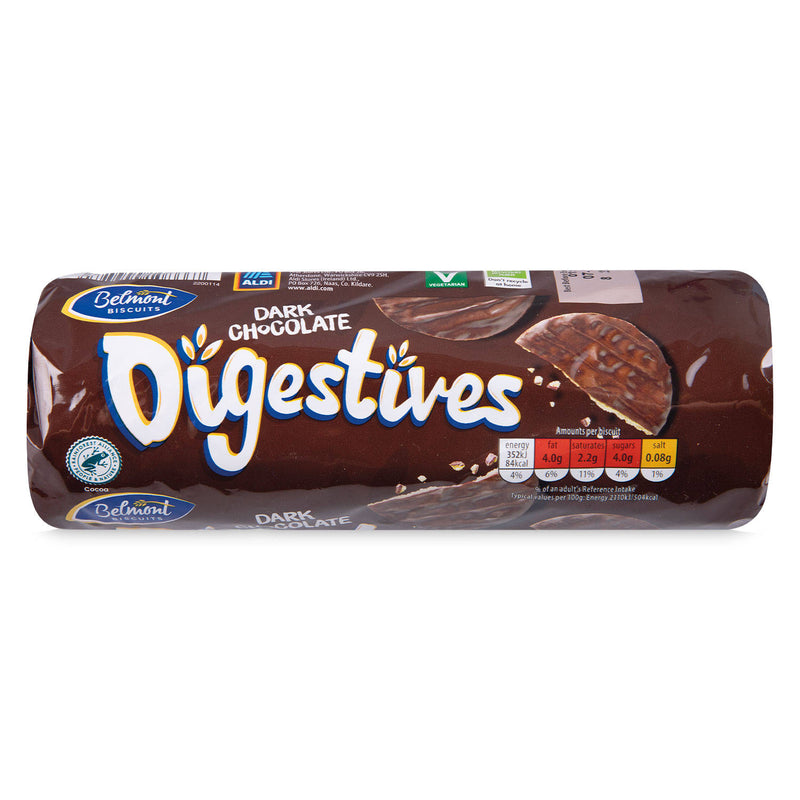 Dark chocolate digestive biscuits, UK version