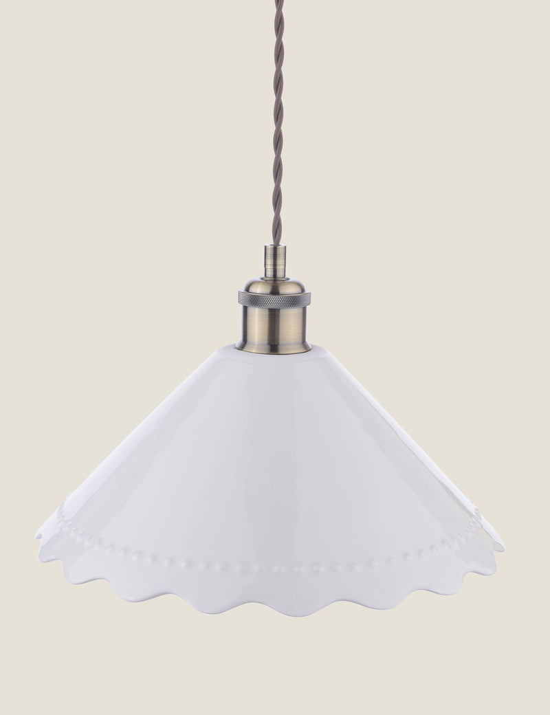 Laura Ashley Daws ceramic scallop pendant light (British brand)