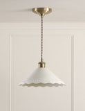 Laura Ashley Daws ceramic scallop pendant light (British brand)