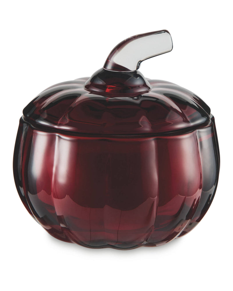 Pumpkin candle in Orange, Maroon, Iridescent Speckle (British brand)