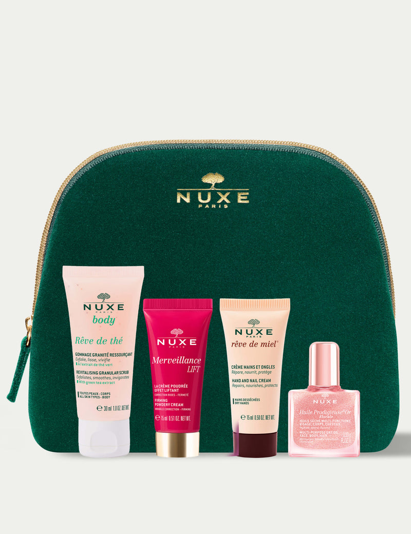 NUXE skincare discovery set mini sizes (British brand)